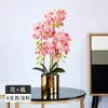 Fiori decorativi falaenopsis pianta in vaso in vaso 3d a mano orchidea set set di nozze decorazioni per la casa ornamenti pografia