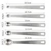 Strumenti di misurazione 5pcs/set mini cucchiai in acciaio inossidabile per la cottura del gadget per farina cucina per la casa