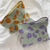 Förvaringspåsar 1st kvinnor reser kosmetisk påse lättnad blommor utgör arrangör mode duk tvätt blyertspäska