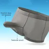 Underpants Lightweight Men Undergarments Men's Ice Silk Elephant Nose Design Briefs High Elasticity Slim Fit Underwear With For Comfort