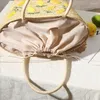 Totes Sacs de paille décontractés d'été Femmes de la broderie au citron et à la main Fashion Fashion Handmade Vacation Beach Dames Tote Sac