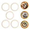 Decorative Flowers 5 Pcs Flower Garland Frame Rings Round Wreath Loop DIY Frames Wood Craft Supplies The