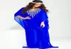 2022 Königliche blaue Abendkleider für saudi -arabische Frauen Luxus muslimisch arabische arabische Kaftanen Islamische Perlen Dubai Kaftan Abaya Kleider9316155