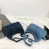 BOUSE PERCHIE Giapponese Harajuku Retro Denim Messenger di grandi borse Crossbody per le donne Office della scuola di viaggio