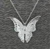 Butterfly wisiork urok Naszyjka Jewkalna długa Łańcuch Hallow Fashion Women Girl