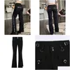 Dames jeans dames zoals keurpaar punk klinknarken rits zwart rechte gotische lage taille vrouwen denim broek esthetische streetwear donkere acade dhmus