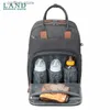 Bolsas de fraldas Mamãe Land Mommy Backpack Mummy de grande capacidade Viajar Bolsas de fraldas de maternidade multifuncional com chupeta HMB08 L410