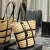 Luxury handbag summer Designer beach bag Rive Gauche raffias Straw pochette shop weave the tote bag Womens mens Clutch travel Crossbody fashion Shoulder Basket Bags