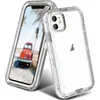 3 في 1 PC+TPU CLEAR Huck Defend Defend Defend Proof Case for iPhone 15 14 Plus 13 12 11 XS Pro Max Samsung Galaxy S24 S23 S22 Ultra Plus A53 A33 A13 A03S Cover Cover