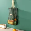 Storage Bags 2 Pcs Kitchen Mesh Bag Shopping Tote Hanging Net Pouch Large Capacity Grocery Nylon Lightweight Carrying Handle Fruit