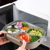 Bento Boxes 304 Stainless Steel Compartment insulated lunch box dents Office worker Sealed Bento Box microwave Heatin food container L49