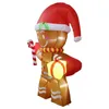 25m decorazioni natalizie gonfiabili gigante di zenzero uomo di Natale ornamento con buildin 6 giocattolo da esterno per bambini a 6 led 240407