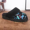 Designer Winter Pantoffeln Frauen Schuhe echte Kuhläsesoten Leder Weibliche Slipper warme natürliche Pelschchen Real Woll lässige Hausschuhe Schuhe Zapatos de Mujer große Größe 44 45