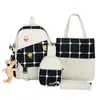 Sac à dos kawaii mignon grande capacité 5pcs / sacs scolaires pour adolescents sacs de mode de mode portables sacs de voyage décontractés portables