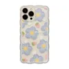 40PCS Flower Wavy Edge Phone Case for iPhone 11/12/13/14/15/11 Pro/12 Pro/13 المحترف ماكس