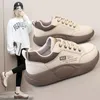 Casual Shoes 2024 Spring Sneakers Tjocksoled Höjd koreansk version Women's Student Street Pografi