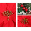 Decorative Flowers Christmas Wreath Door Hanging Red Flower Garland Pine Needle Ornament Rattan Navidad Windown Xmas Shop Mall Year