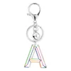 Keychains LETTERES LETTRE PENDANT Keillettes Résine Chaînes clés Anneaux pour femmes Migne ACRYLIC GLITTER COURT DU PORTE