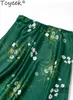 Skirts 93% Mulberry Silk Skirt Womens Clothing Elegant For Women Spring Summer Floral Midi Hip Wrap Saia Feminina