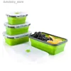 Bento Boxes Collapsible Sile Food Container Portable Bento Lunch Box Microware Home Kitchen Outdoor Food Storae Containers Box L49