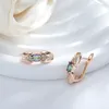 Bengelen oorbellen kinel trendy 585 roségouden kleur Engels voor vrouwen glanzende kleurrijke natuurlijke zirkoonaccessoires vintage dagelijkse fijne sieraden