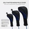 Golf Woods Clubs Headcovers Set 1# 3# 5# Driver Head Cover Black 240411