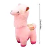 25cm Smile Alpaca Llama Plush Animals Toy Cute Stuffed Doll Household Throw Pillows Home Decoration Kids Toys Birthday Gifts 240407