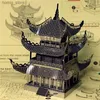 3Dパズルアイアンスター3DメタルパズルYueyang Tower Chinese Architecture DIY Assemble Model Kits Laser Cut Jigsaw Toy Gift Y240415