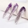 Figurines décoratives 1pc Amethyste Natural Cluster Cluster Crystal Wand Point Point Spequat Lucky Healing Pierres et Crystals