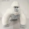 Pchane pluszowe zwierzęta 50 cm duże białą małpę realistyczną orangutan zabawną małpę z długim ramieniem miękka pluszowa zabawka idealna prezent dla dzieci i dropshipping L47