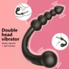 Двойная голова анале вибратор вибратор беспроводной дистанционное управление G Spot vagina clitoris стимулятор анальный массаж фаллоимитатор сексуальная игрушка для женщин