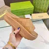 Designer Slippers Platform Sandals Fashion Letter Women Slides Brand Beach Woman Shoes With Box 35-41