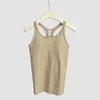 Active Shirts Lemon Ebb Solid Color Basic Ribbed Tank Top Women Summer Sleeveless Streetwear Soft Tee Inbyggd hylla BRAS Sportväst