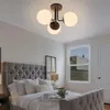 Modern Semi-Embedded Spherical Chandeliers - Set of 3 Farmhouse Lighting Fixtures for Kitchen, Bedroom, Bathroom, Living Room, Corridor, Laundry Room