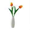 Fleurs décoratives 5pc mini simulation de simulation fleurie décoration maison bouquet floral orange têtes artificielles