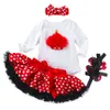 Spring e 2024 Autumn Baby Girl Cake Sweetheart Rosso e bianco gonna soffice set per neonati e bambini