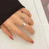 Nieuwe sieraden 2-in-1 Open Cut Star Crescent Ring In Gold en Sier