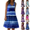 Casual Dresses Women's Dress Cute Sleeveless Print Slip Beach kjol sundress elegant för kvinnor länge