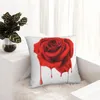 Pillow Painting The Roses Red Throw Elastic Cover For Sofa Marble Case Christmas