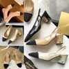 15A Chan C Designers Dress Shoes slingbacks sandal Ballet Flats Shoes espadrilles ballerinas sandals ladies party wedding women chunky high heels slipper