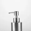 Liquid Soap Dispenser 1pc 250ml Stainless Steel Cylindrical Lotion With Rust Proof Pump For Hand Shower Gel(Silver)