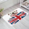 Carpets PUG et drapeau britannique Cartoon Pet Dog Entrée Poifteur de cuisine Mat de cuisine Carpet Room Home Halway Tapis de salle de bain Mattes de porte