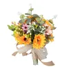 Fiori decorativi Sun Flower Wedding Bouquet Bouquet per la mano delle damigelle