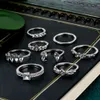 Kvinnors fogring med Holus Eye och Diamond Heart Set av 15 ringar