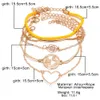 New Fashionable Popular Hollow Rose Love Earth Five Piece and Bracelet Set