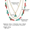 New Jewelry Drops Oil Christmas Multi Layered Bead Chain Mix and Match Personalized Necklace