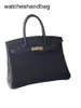 حقيبة مصممة للنساء من الجلد الأصلي 7A Handswen Through Togo Calfskin Lock Handbag Leather 25 400xg7