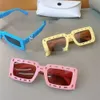 Sweet Cool Punk Net Red Cut-out Hole Fashion Sunglasses Offss Pink Hot Girls New Box