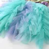 Abiti da ragazza Vikita Kids Abiti estivi senza maniche Girse Abito da sirena Girl Girl Birthday Party Tutu Abiti a strati abiti per bambini 3-8y T240415