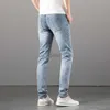 Jeans designer maschile designer maschile designer di fascia alta primavera/estate New Jeans Slip Slip Slip Small Feet Brand Brand Trendy Brand Elastic Casual Gamb Pants
